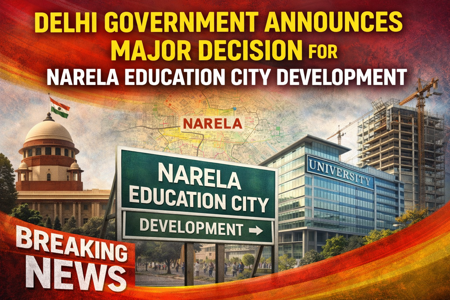 Delhi Govt Announces Major Decision on Narela Education City