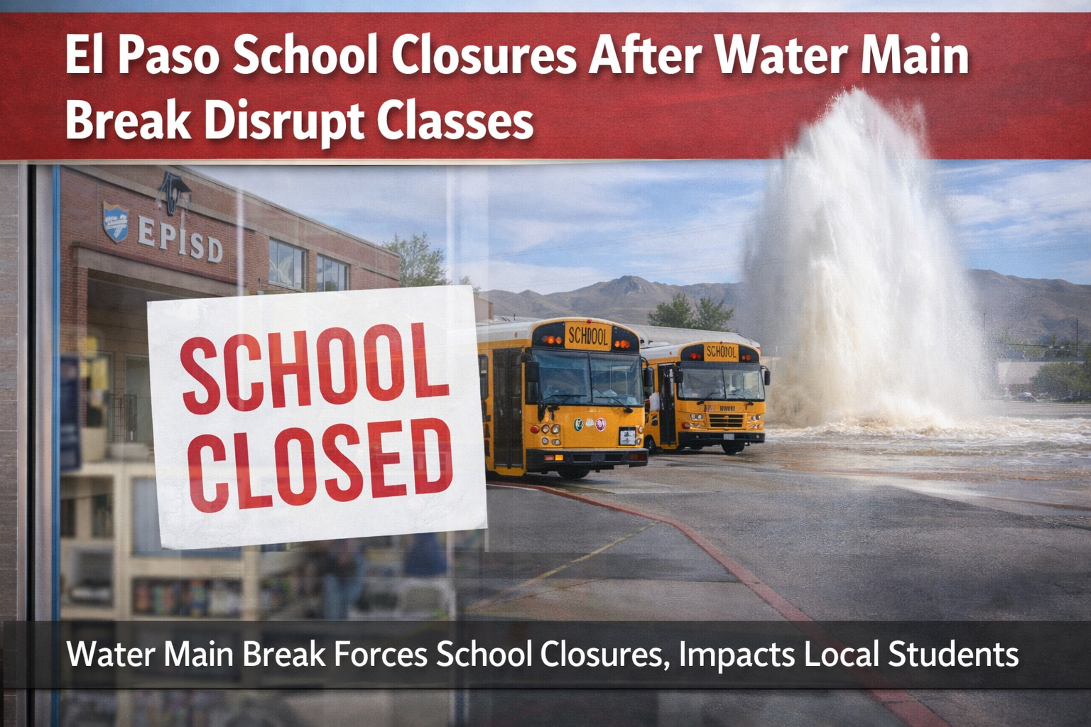 El Paso School Closures After Water Main Break Disrupt Classes