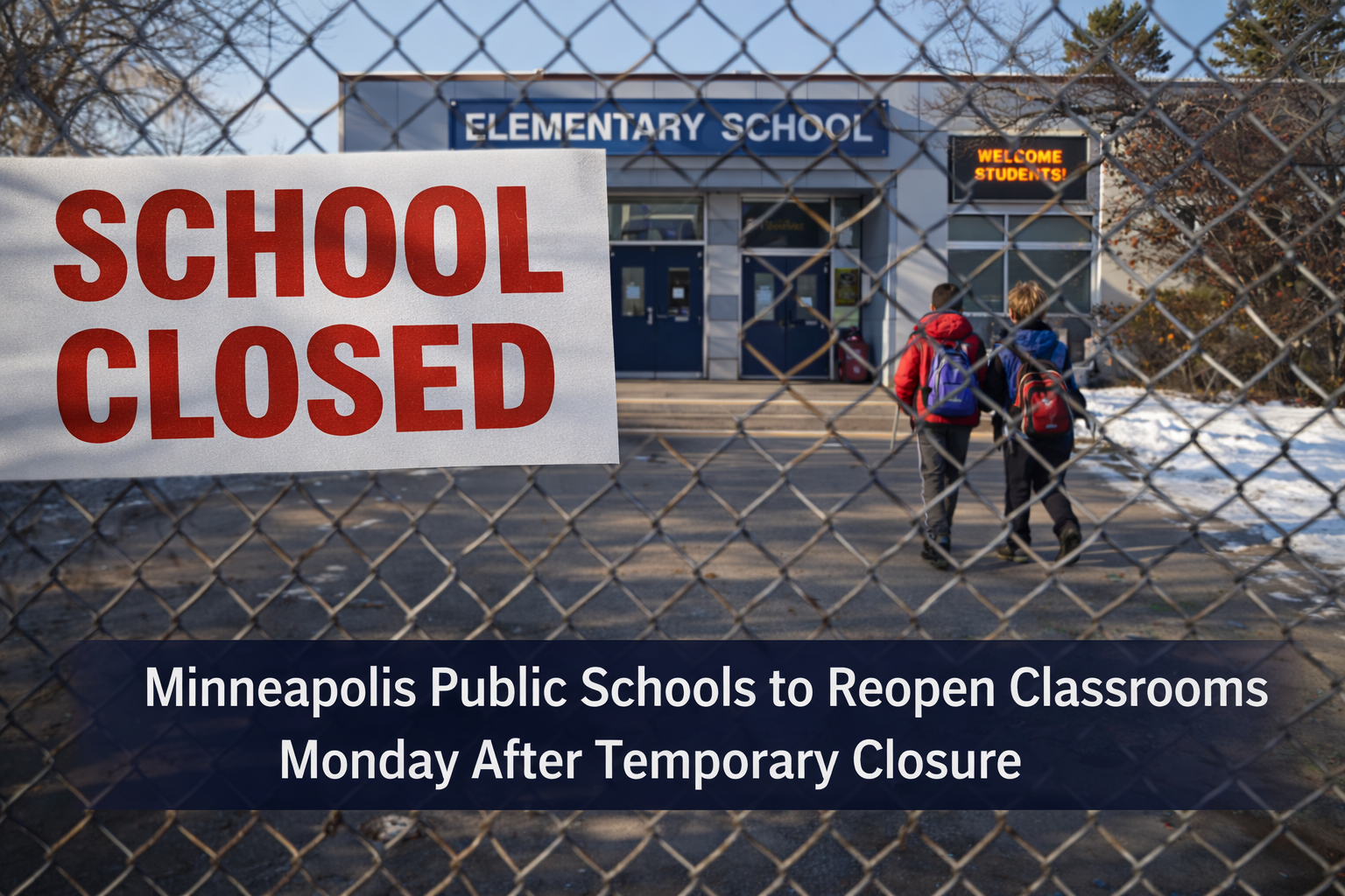 Minneapolis Public Schools to Reopen Classrooms Monday After Temporary Closure