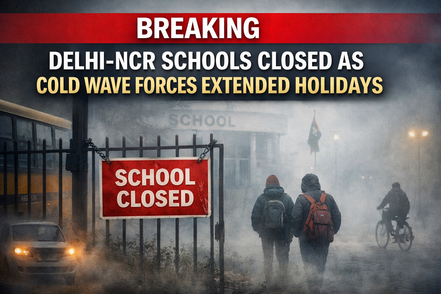 Breaking: Delhi‑NCR Schools Closed as Cold Wave Forces Extended Holidays
